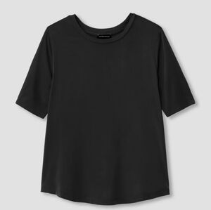 NWT Universal Standard Arvo Cupro Mix Tee Black